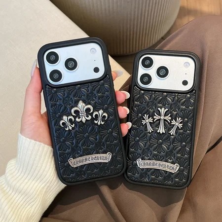 chrome hearts iphone17 pro maxケース 型押し